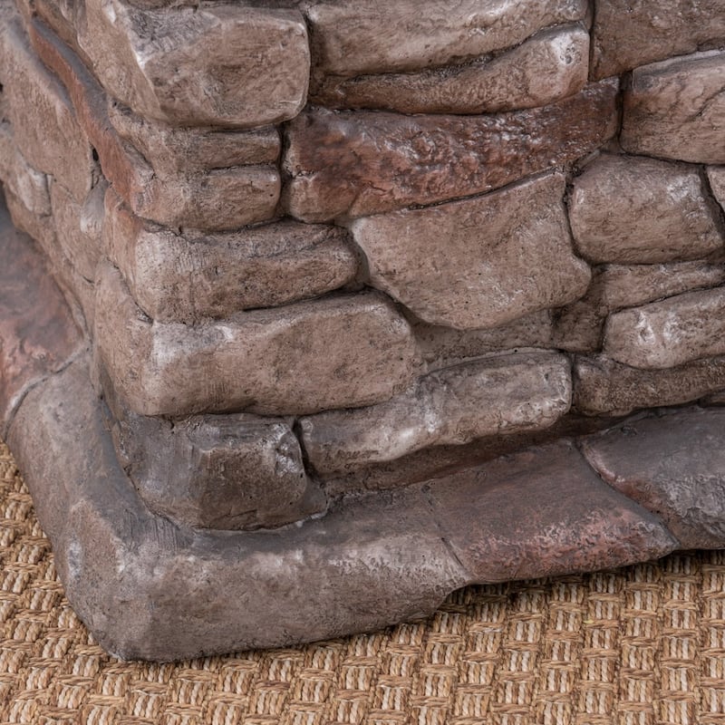 Stonewall Square Propane Firepit by Christopher Knight Home