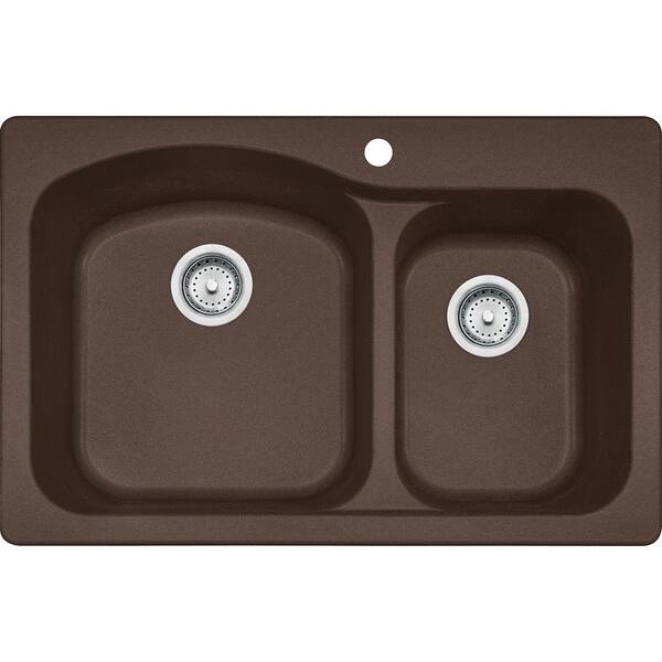 Shop Franke Gravity Granite Double Bowl Kitchen Sink Dig62f91 Moc