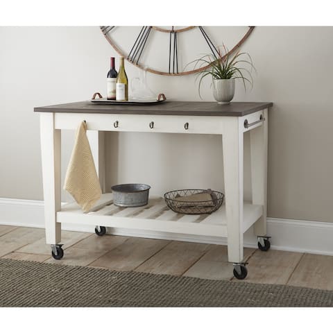 Cottonvile Two Tone Kitchen Cart on Casters by Greyson Living