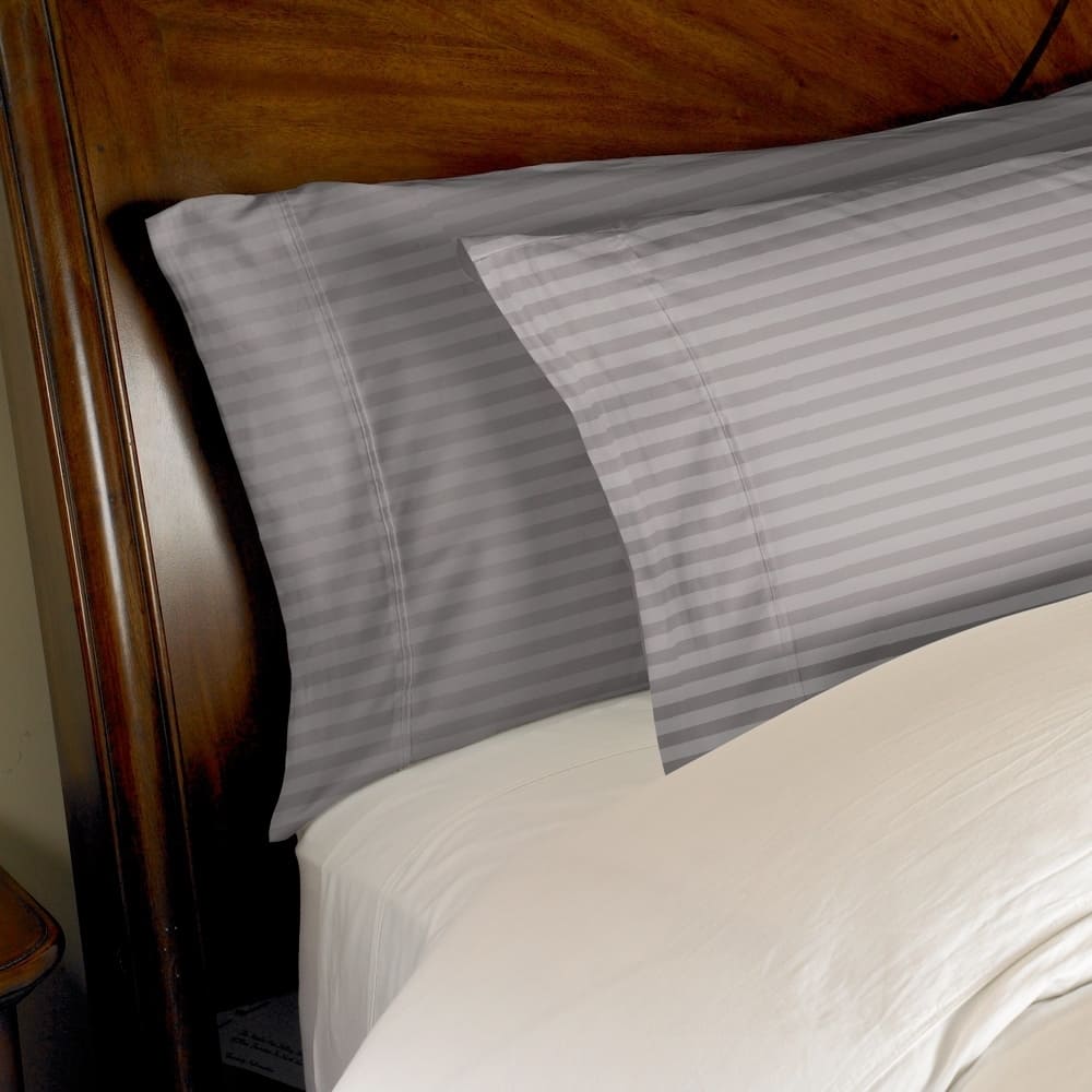Kotter Home 300 Thread Count Striped Cotton Pillowcase Set