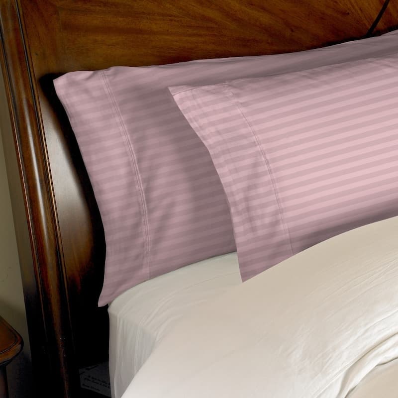 Kotter Home 300 Thread Count Striped Cotton Pillowcase Set
