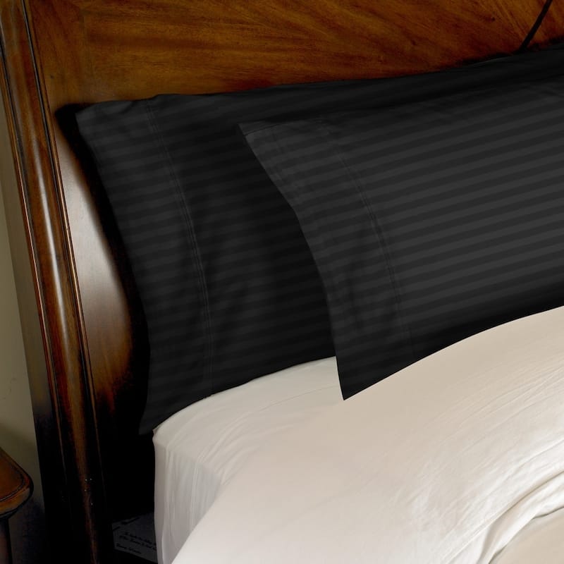 Kotter Home 300 Thread Count Striped Cotton Pillowcase Set