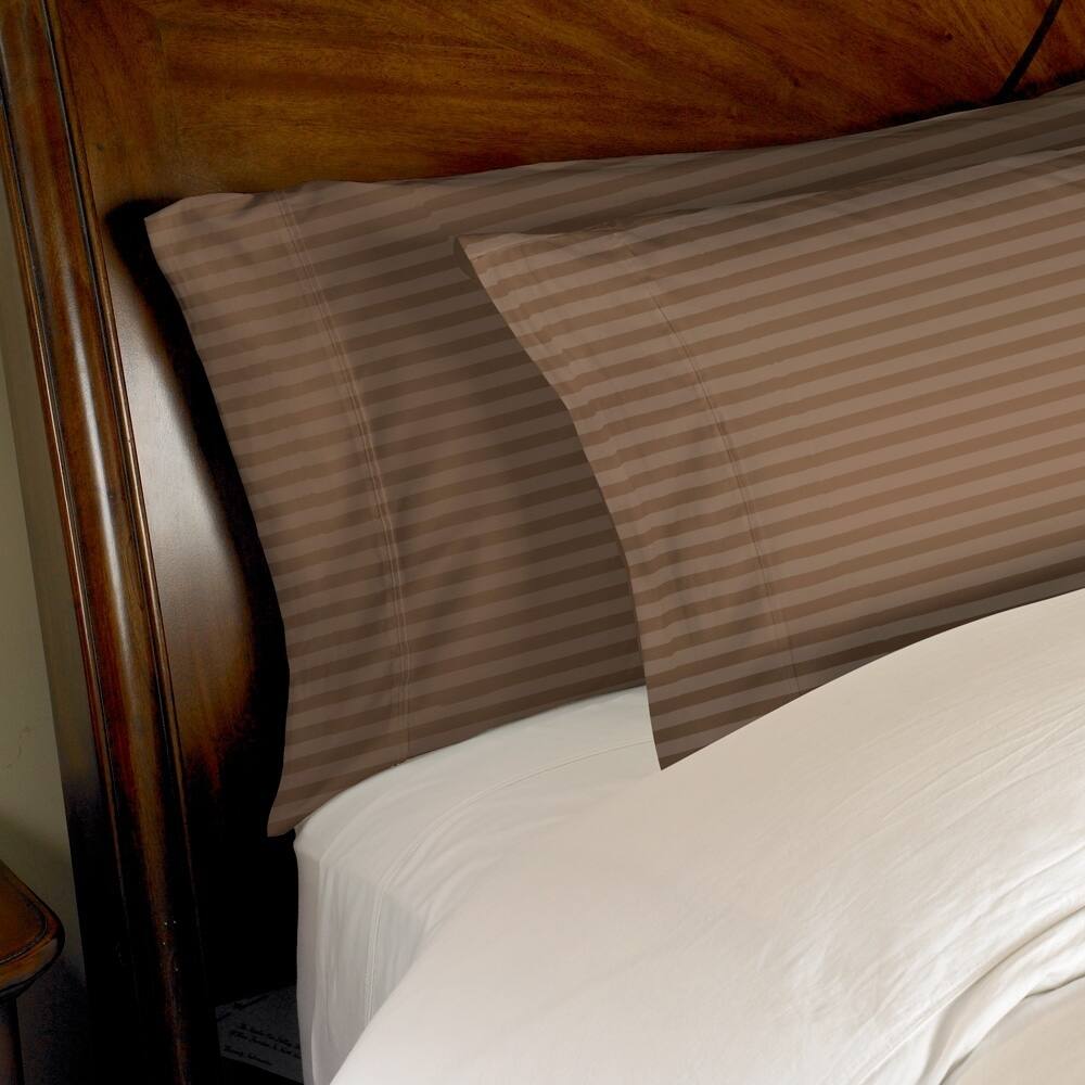 Kotter Home 300 Thread Count Striped Cotton Pillowcase Set