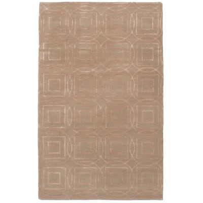 eCarpetGallery Hand-Tufted Kasbah Brown Wool, Art Silk Rug (5'0 x 8'0) - 5' x 8'