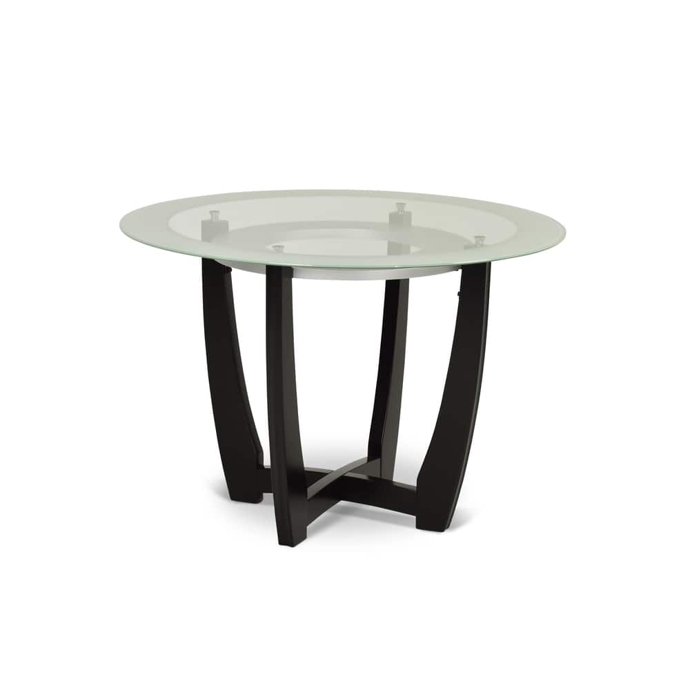 Steve Silver Vashon Glass Top Dining Table - Espresso