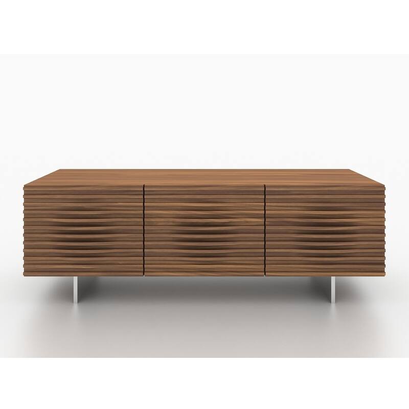 MOON Walnut Veneer Entertainment Center by Casabianca Home