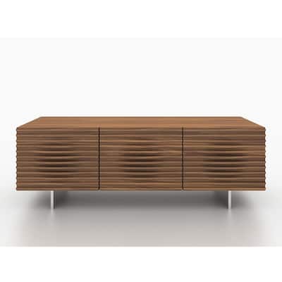 MOON Walnut Veneer Entertainment Center by Casabianca Home