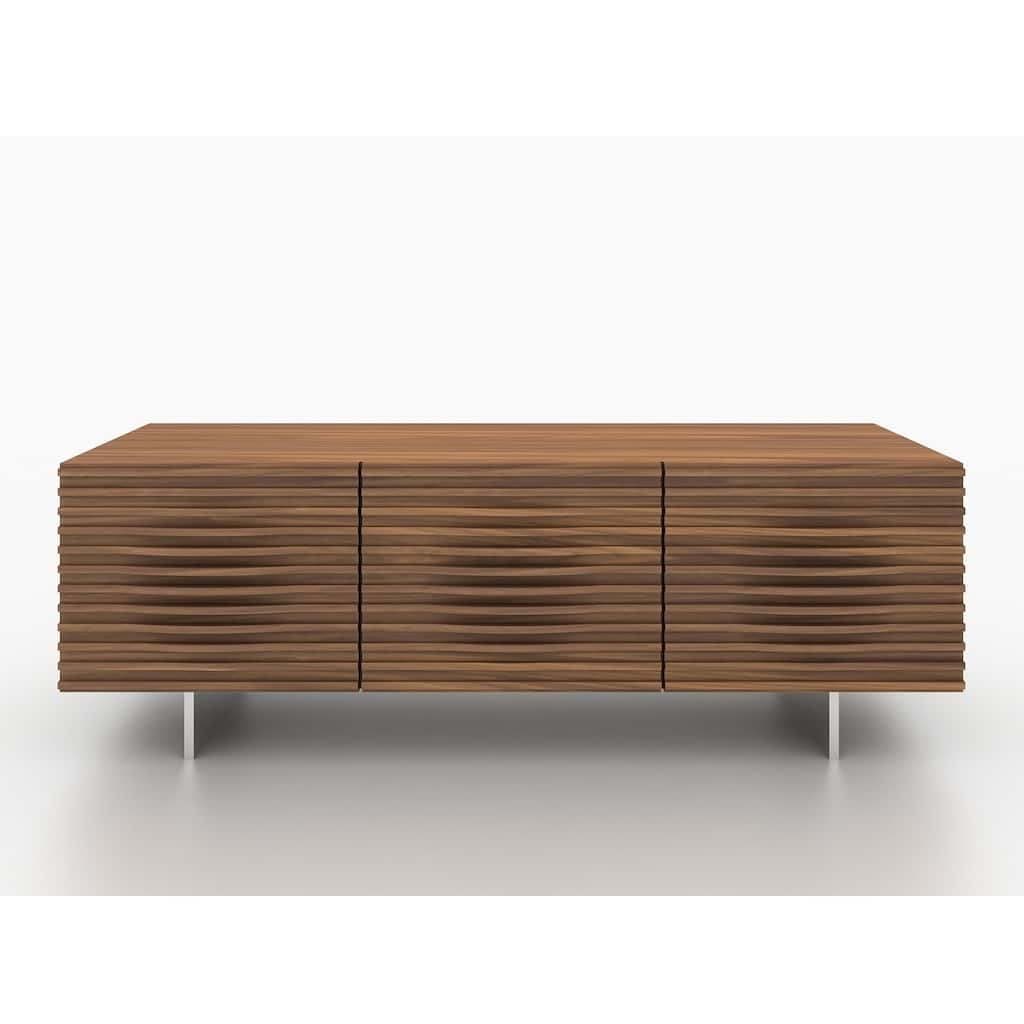 MOON Walnut Veneer Entertainment Center by Casabianca Home