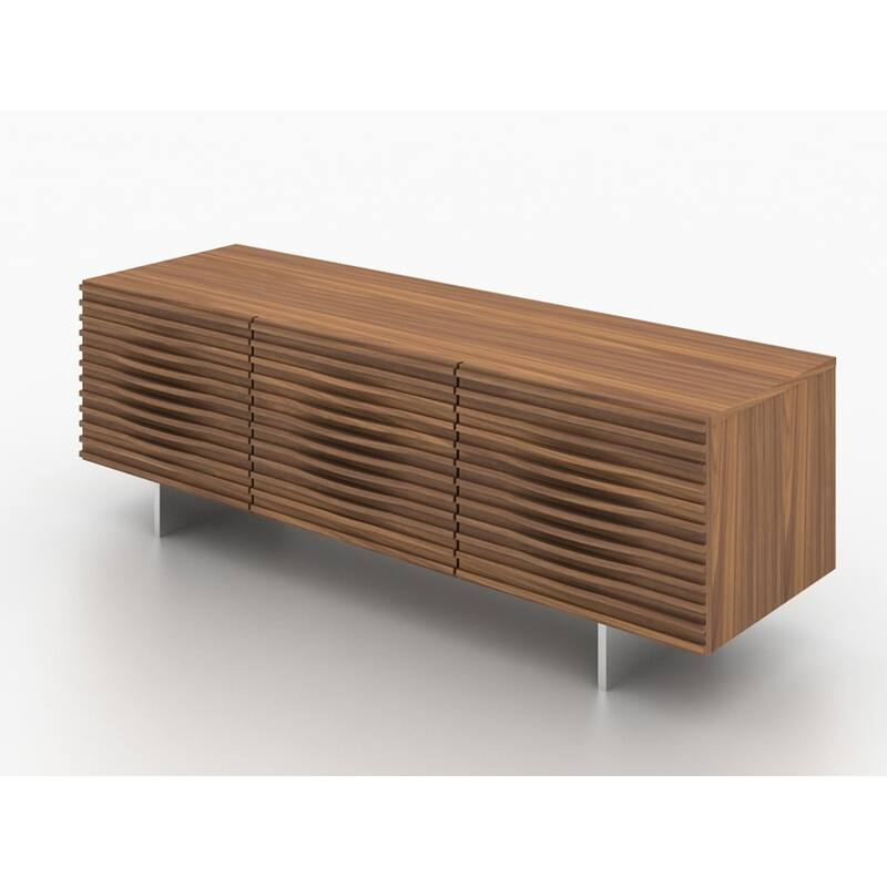 MOON Walnut Veneer Entertainment Center by Casabianca Home