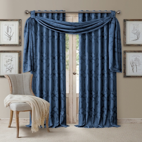 blue window scarf valance