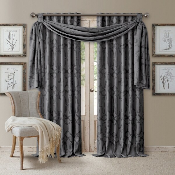 grey curtain scarf
