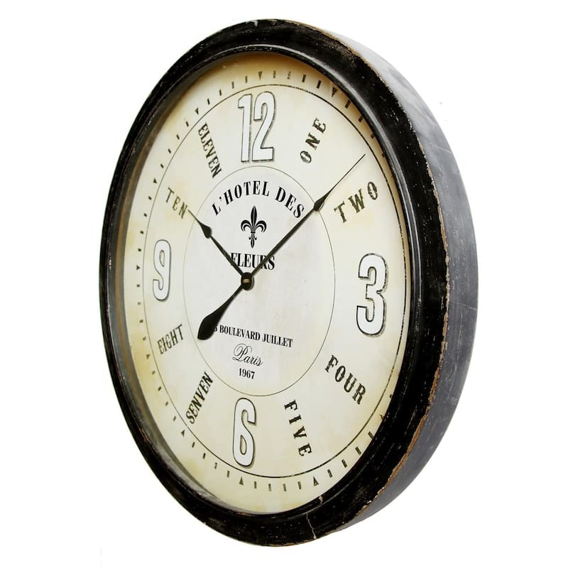 Yosemite Home Decor "Fleur Village" Wall Clock