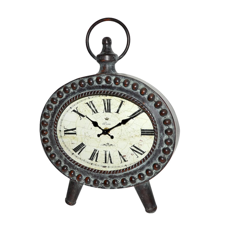 COPPER OVAL METAL TABLE CLOCK - On Sale - Bed Bath & Beyond - 19756518