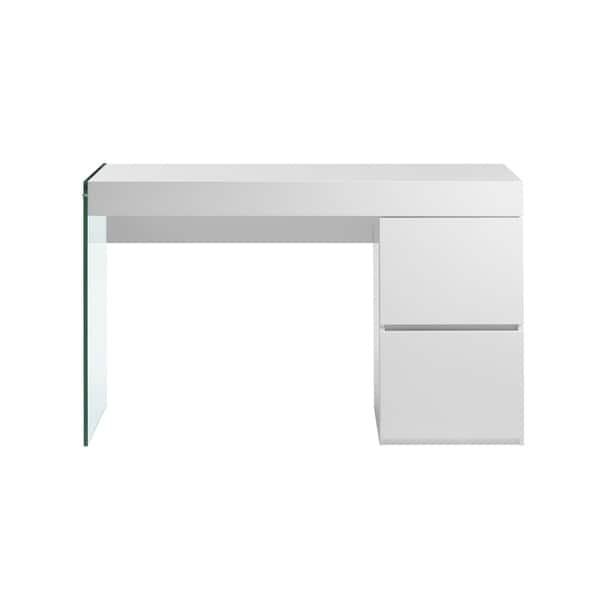 Il Vetro High Gloss White Lacquer Office Desk By Casabianca High Gloss White Lacquer Office Desk