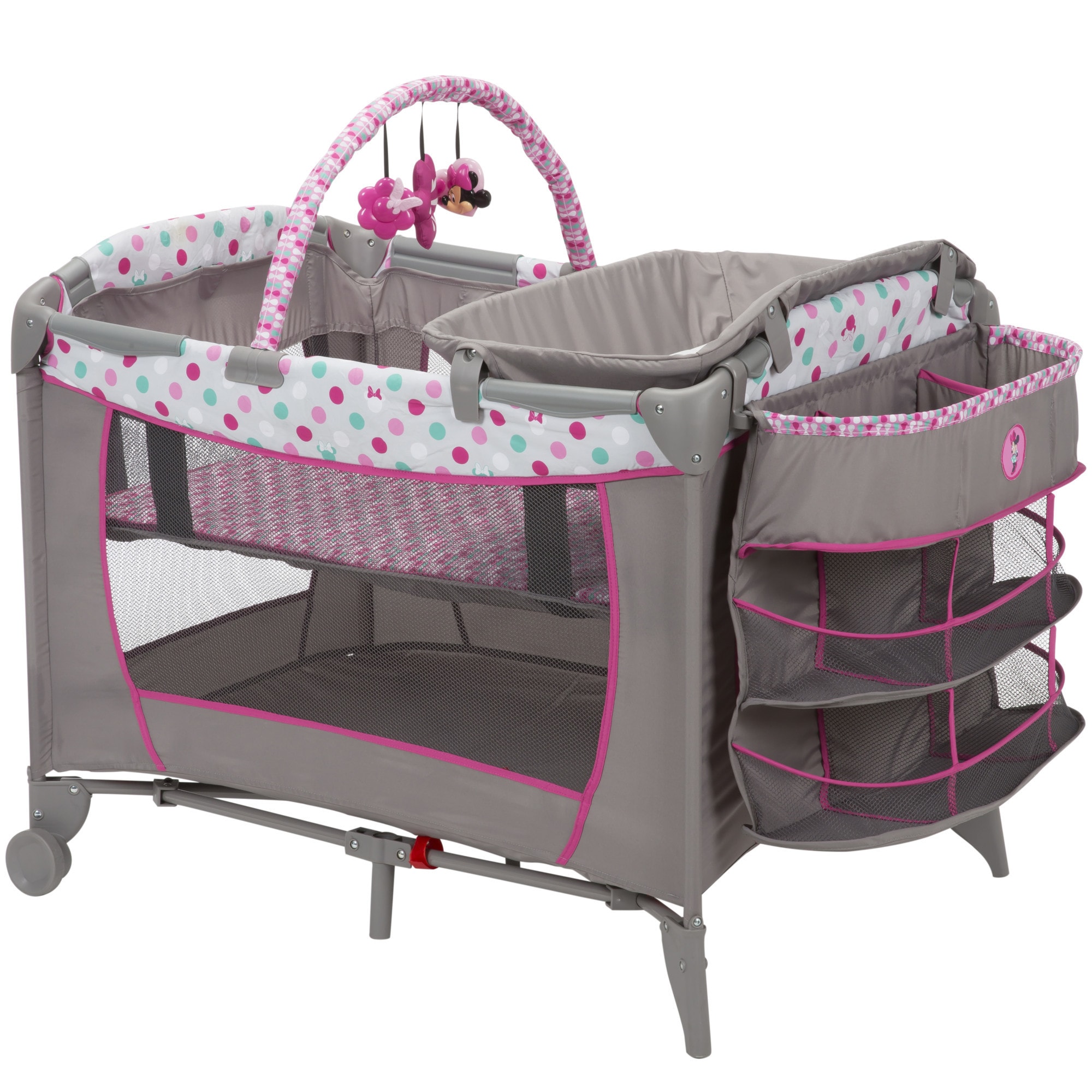 minnie mouse play yard bassinet playpen crib diaper changer