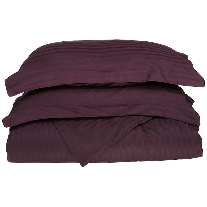 Kotter Home 400 Thread Count Striped Cotton Duvet Set
