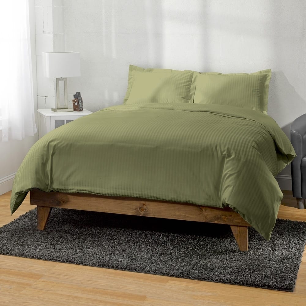 Kotter Home 400 Thread Count Striped Cotton Duvet Set