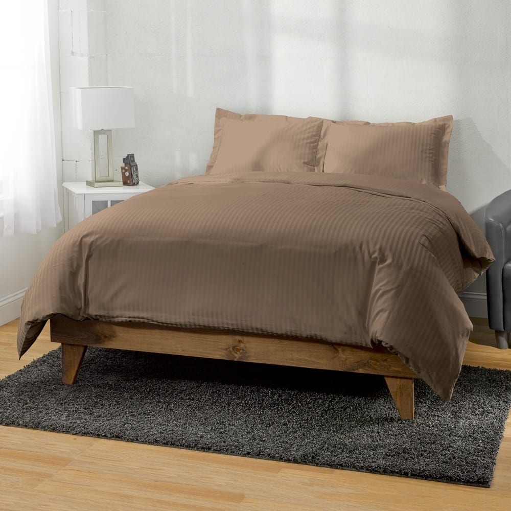 Kotter Home 400 Thread Count Striped Cotton Duvet Set