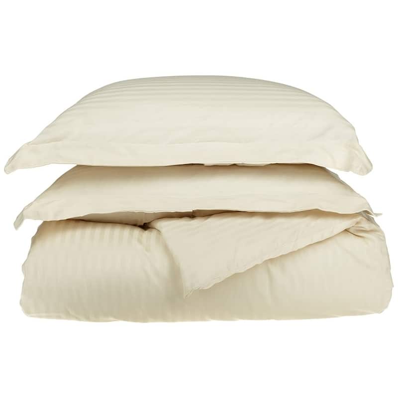 Kotter Home 400 Thread Count Striped Cotton Duvet Set