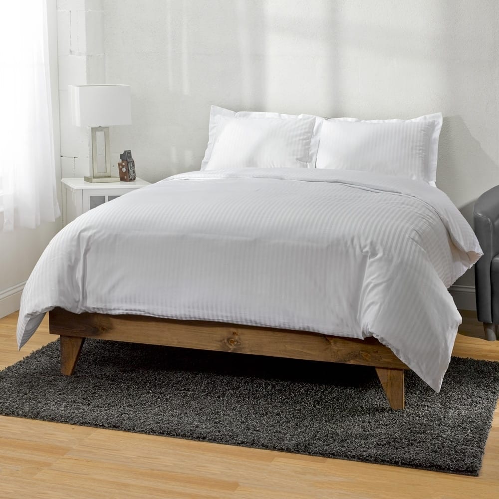 Kotter Home 400 Thread Count Striped Cotton Duvet Set