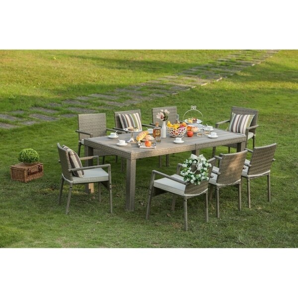 PATIO FESTIVAL ® 9 Piece Patio Dining Set w/ Cushions
