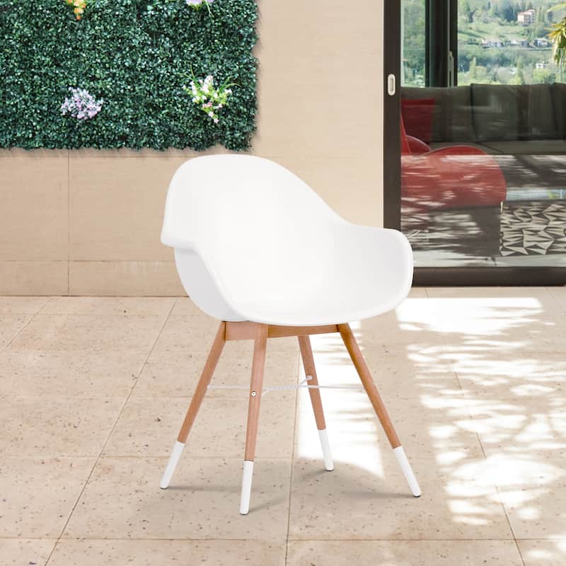 Amazonia Hawaii Deluxe White 4-piece Patio Dining Chair Set