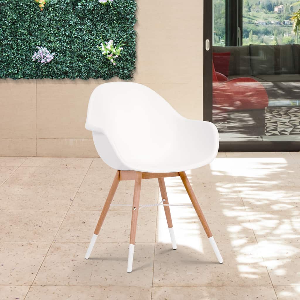 Amazonia Hawaii Deluxe White 4-piece Patio Dining Chair Set