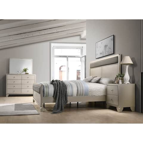 Queen Size Modern Contemporary Bedroom Sets Online At Silver Orchid Olivia Contemporary Champagne Wood 4 Piece Bedroom Set Queen