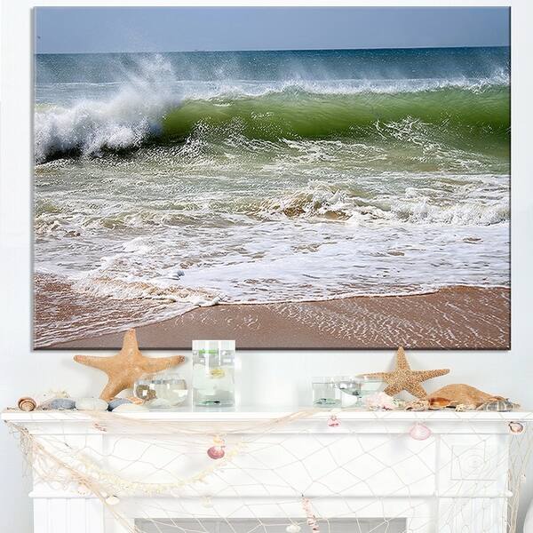 Roaring Sea Waves and Blue Sky - Seashore Canvas Wall Art - Bed Bath ...