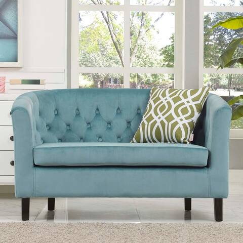 Silver Orchid Greta Velvet Loveseat