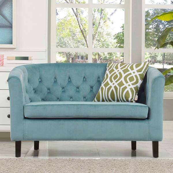 slide 2 of 5, Silver Orchid Greta Velvet Loveseat Sea