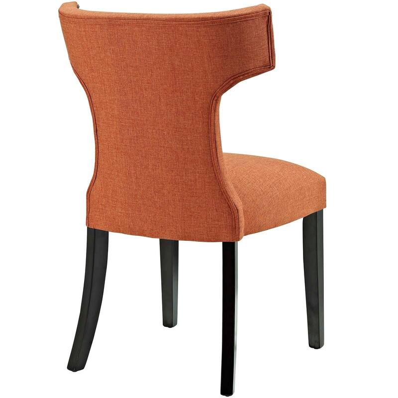 Curve Dining Side Chair Fabric Set of 2 - n/a