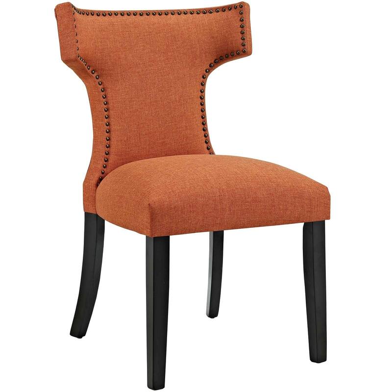 Curve Dining Side Chair Fabric Set of 2 - n/a
