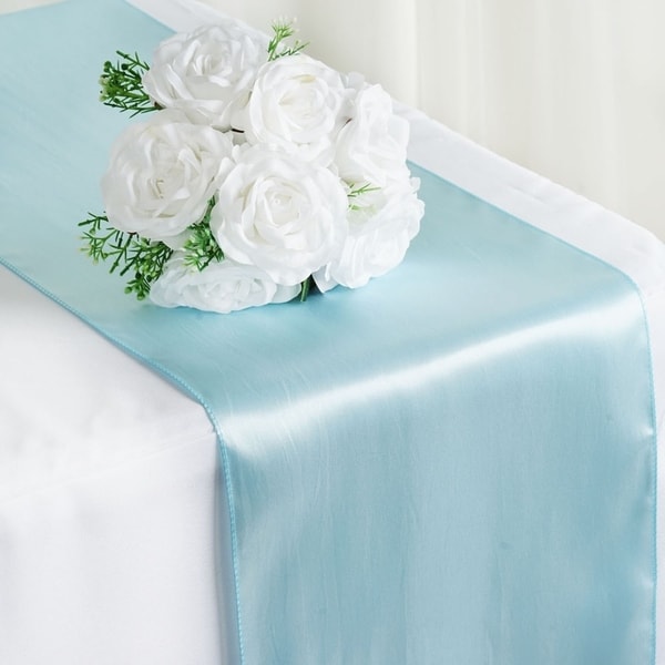 Shop Satin Table Runner Wedding Party Banquet Light Blue 12 x 108