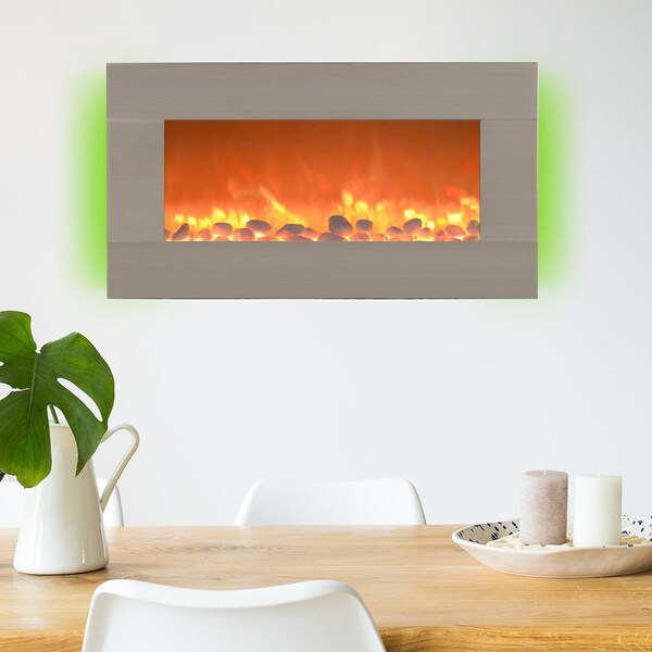 Top Product Reviews For Electric Fireplace Wall Mounted Color Changing Led Flame Remote 50 Inch By Northwest 10603367 Overstock