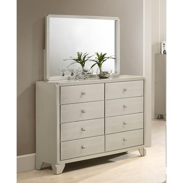 Shop Keila Contemporary Champagne Silver Finish Wood Dresser And