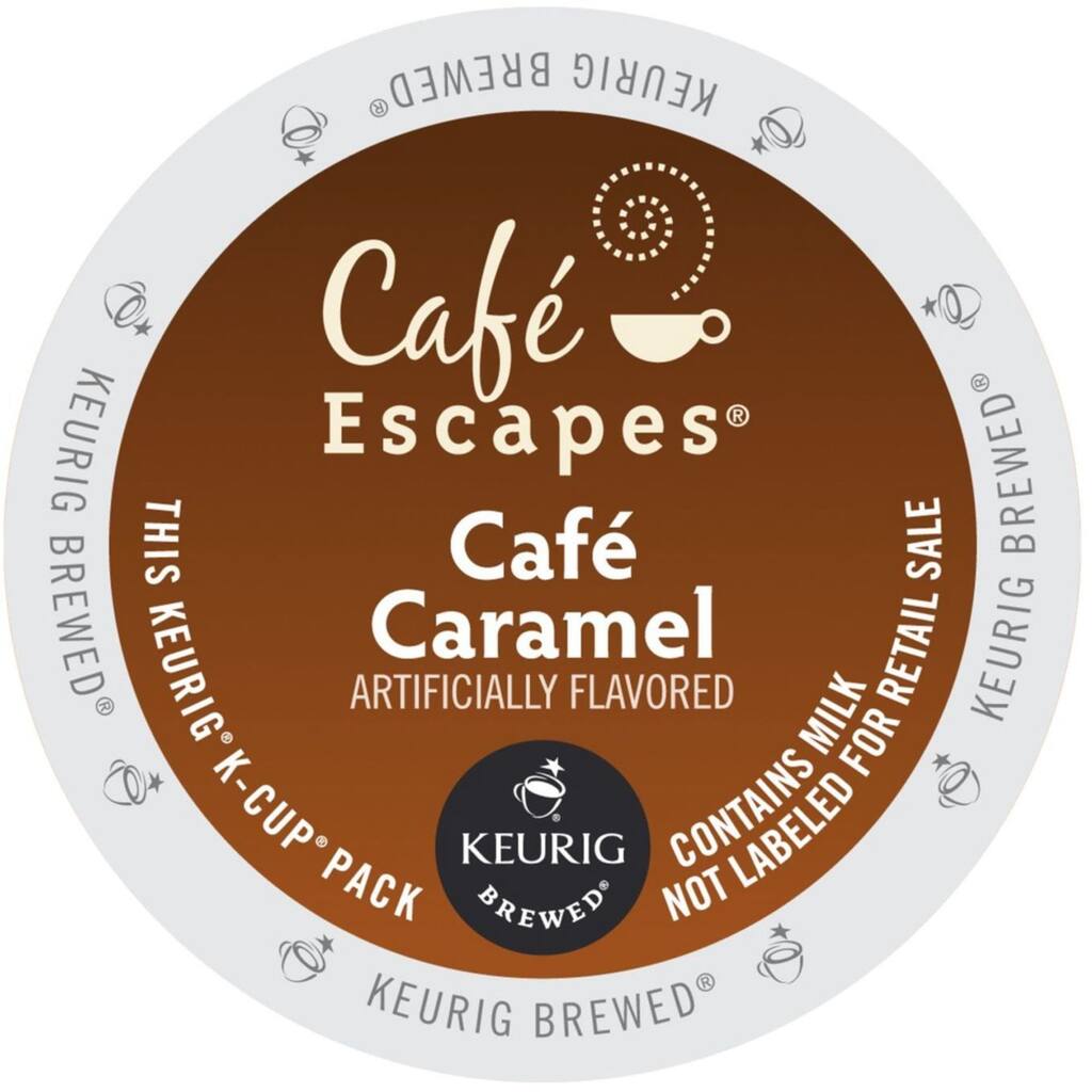 Cafe Escapes Cafe Caramel, K-Cups for Keurig Brewers 96 Count