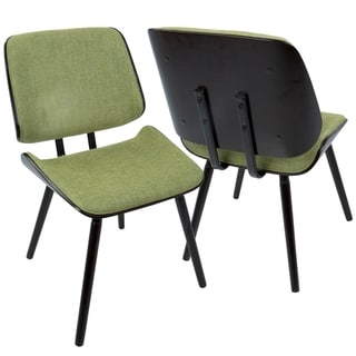 Lombardi Mid-Century Modern Upholstered Dining/Accent Chair (Set of 2)