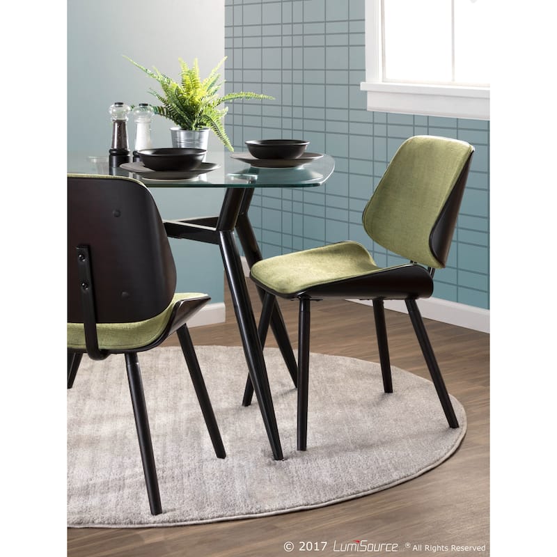 Lombardi Mid-Century Modern Upholstered Dining/Accent Chair (Set of 2)