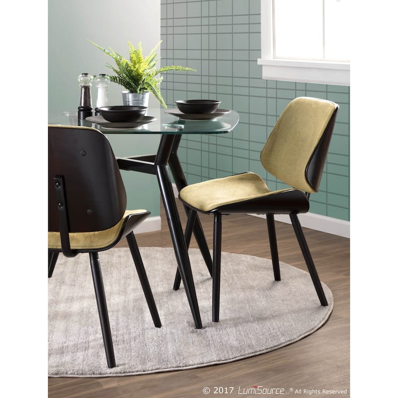 Lombardi Mid-Century Modern Upholstered Dining/Accent Chair (Set of 2)