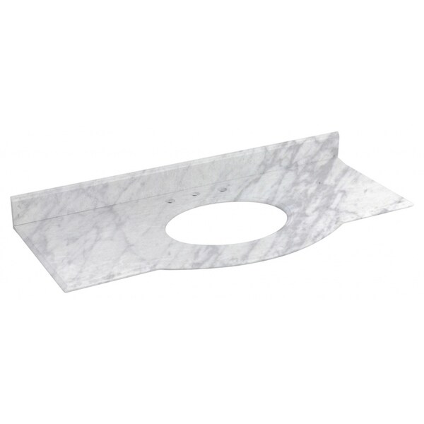 49.5-in. W X 22-in. D Marble Top In Bianca Carara Color For 3H8-in. Faucet