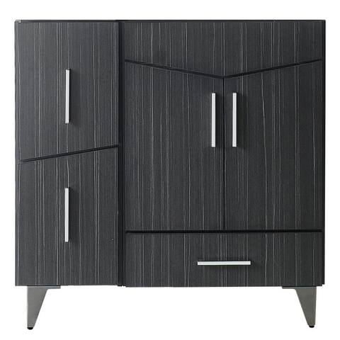 35-in. W X 18-in. D Modern Plywood-Melamine Vanity Base Set Only In Dawn Grey