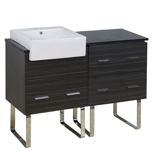 46-in. W X 18-in. D Modern Plywood-Melamine Vanity Base Set Only In Dawn Grey