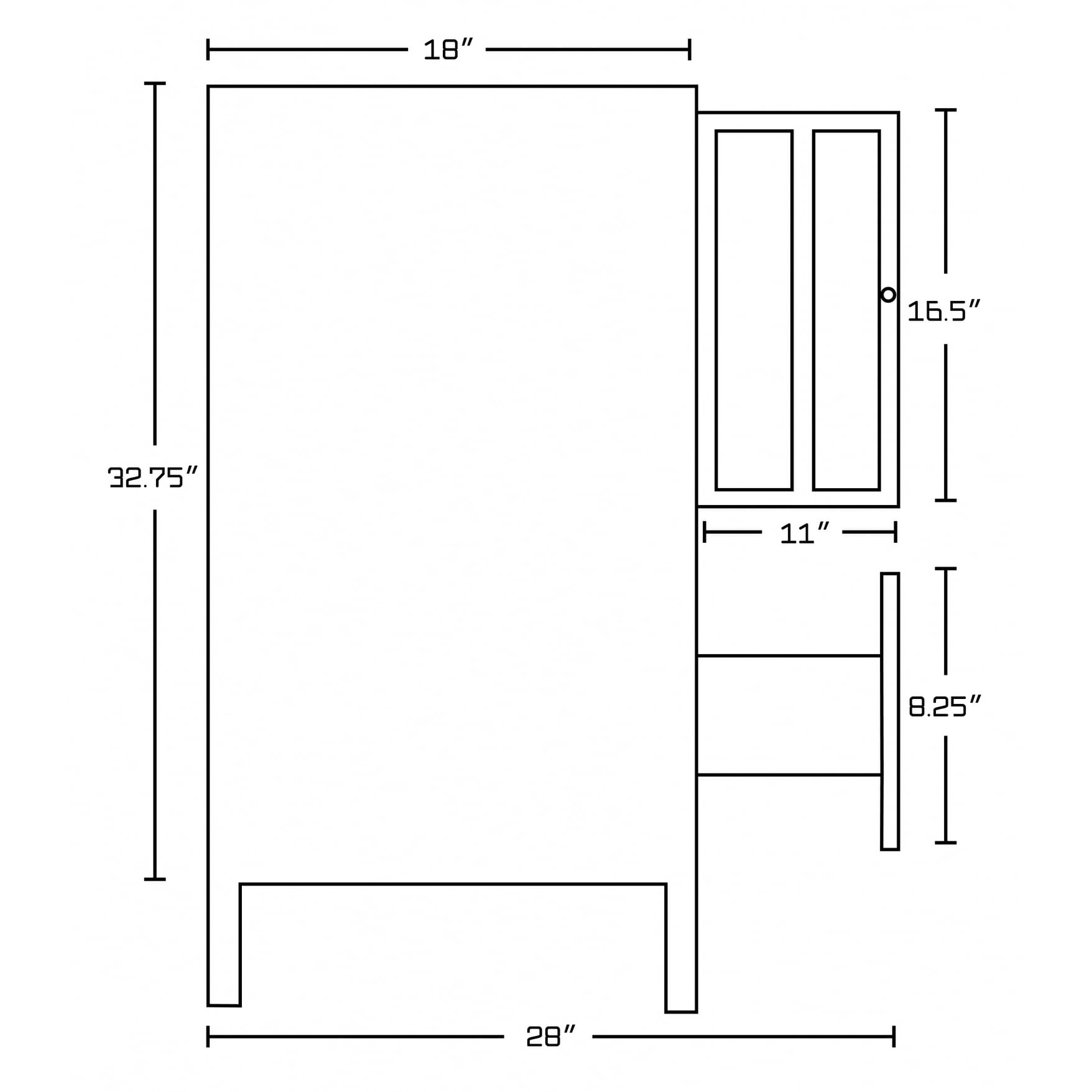 American Imaginations 48-in. W Floor Mount White Vanity Set for 1 Hole Drilling