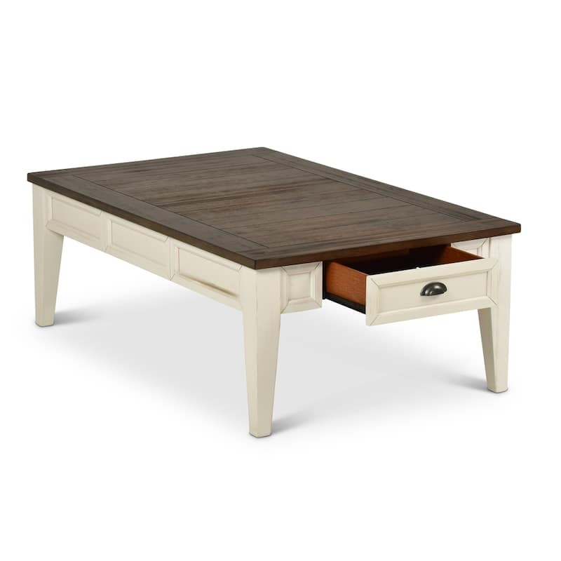 Steve Silver Cottonville Two Tone Coffee Table with Storage