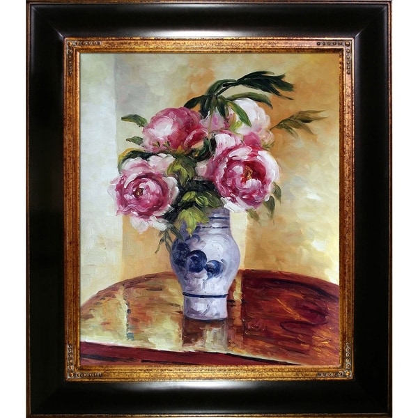 Camille Pissarro 'Bouquet of Pink Peonies' Hand Painted Oil Reproduction