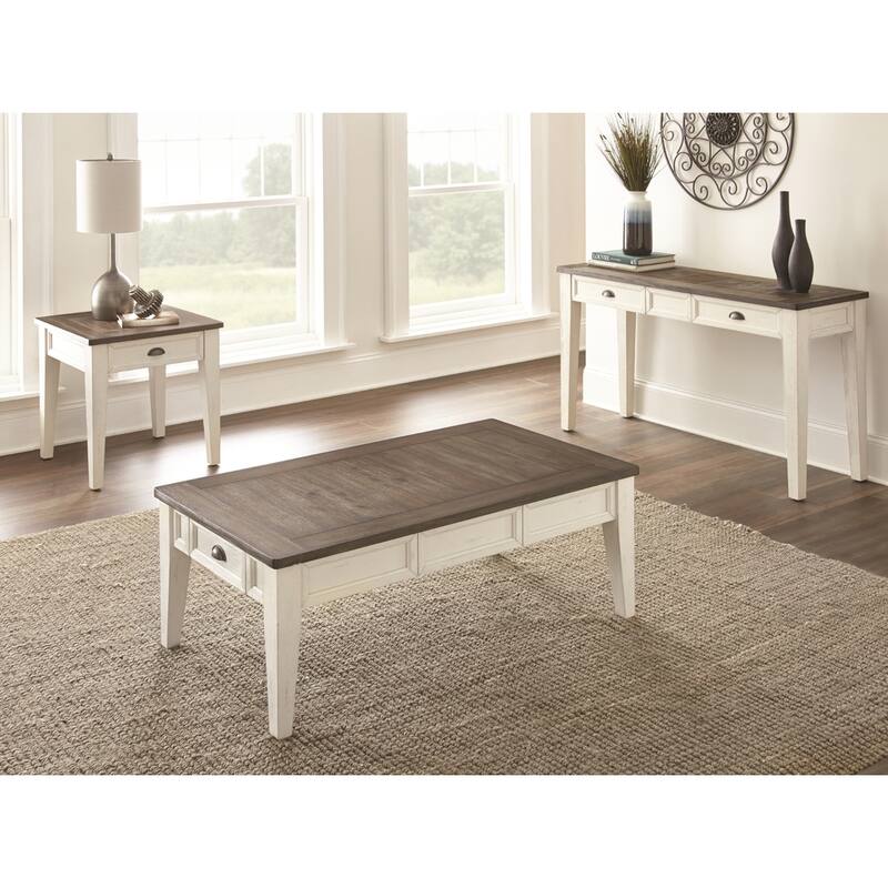 Steve Silver Cottonville Two-tone Side Table with Storage