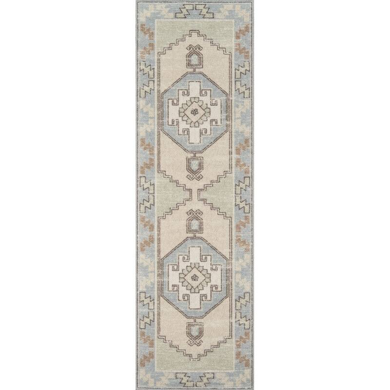 Momeni Anatolia Wool and Nylon Traditional Medallion Area Rug