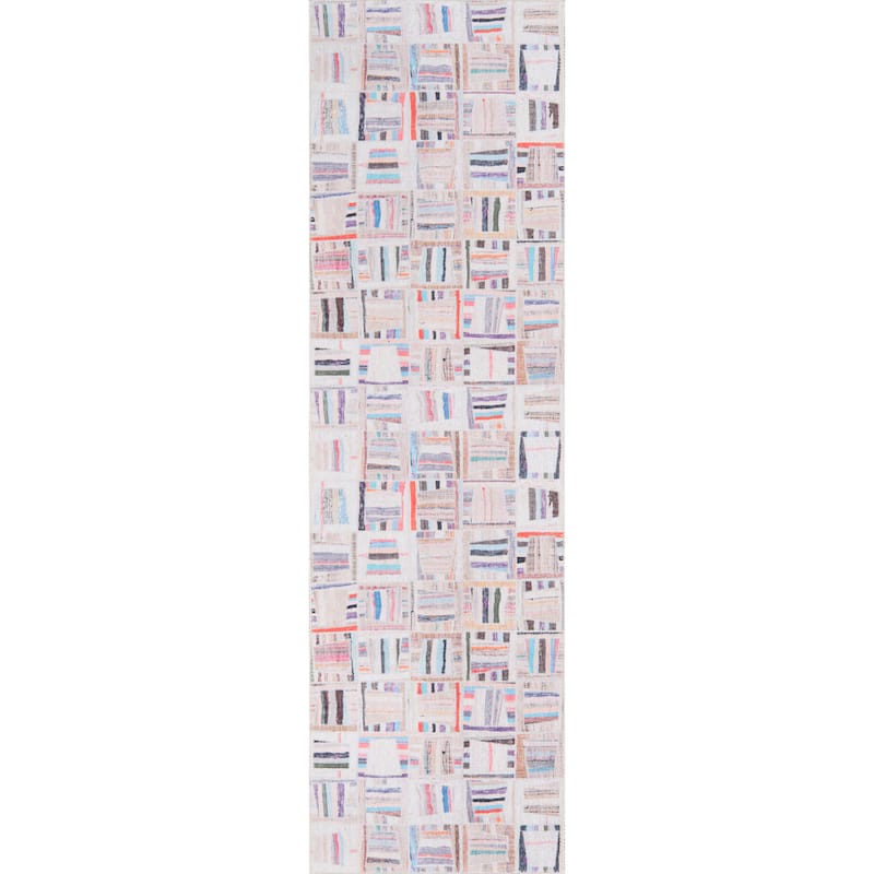 Momeni Afshar Polyester Contemporary Patchwork Area Rug