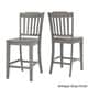 preview thumbnail 11 of 20, Elena Antique Grey Extendable Counter Height Dining Set - Slat Back by iNSPIRE Q Classic
